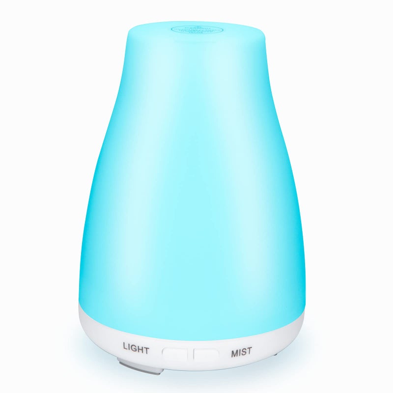 100ML Essential Oil Diffuser, Ultrasonic Cool Mist Aromatherapy Scented Oil Diffusers Humidifier, Waterless Auto-Off and 7 LED Light Colors for Bedroom, Yoga, SPA, Baby